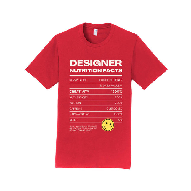 Designer Nutritional Facts Unisex T-Shirt