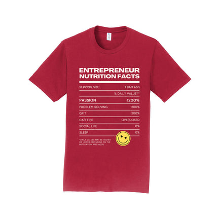 Entrepreneur Nutritional Facts Unisex T-Shirt