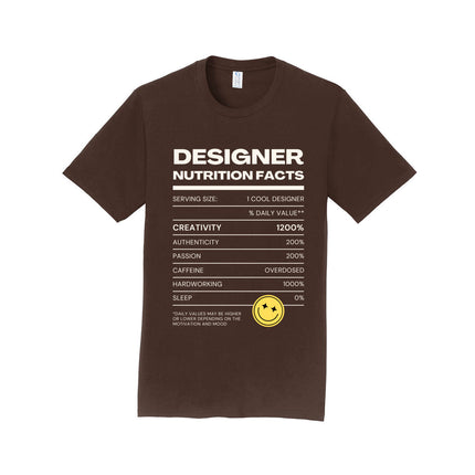 Designer Nutritional Facts Unisex T-Shirt