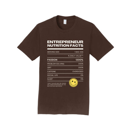 Entrepreneur Nutritional Facts Unisex T-Shirt