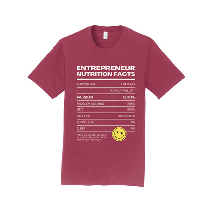 Entrepreneur Nutritional Facts Unisex T-Shirt