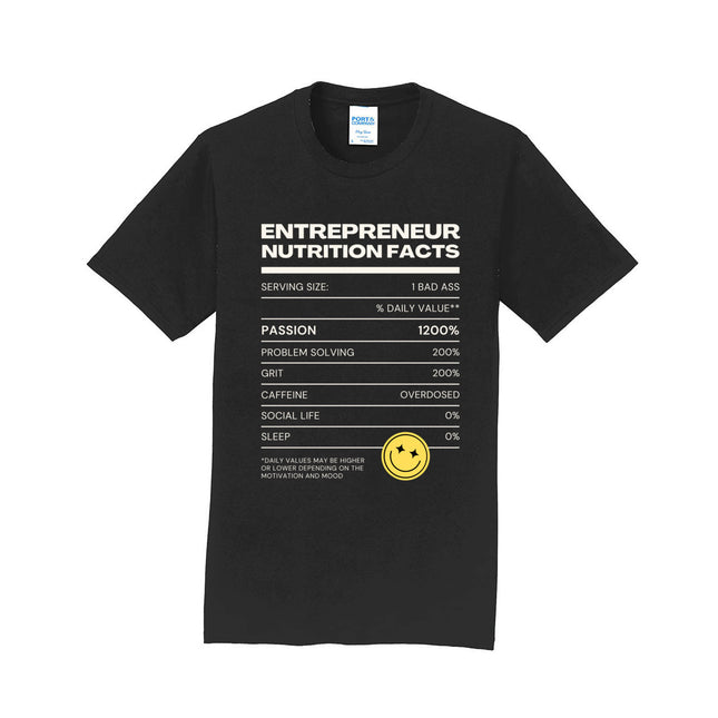 Entrepreneur Nutritional Facts Unisex T-Shirt