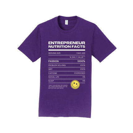 Entrepreneur Nutritional Facts Unisex T-Shirt